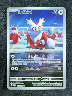 2025 Pokemon DELIBIRD 152/132 Mega Evolution Illustration Rare Holo English - Image 1