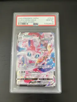 PSA 10 GEM MINT Pokemon Sylveon VMAX Brilliant Stars Full Art TG15/TG30 - Image 1