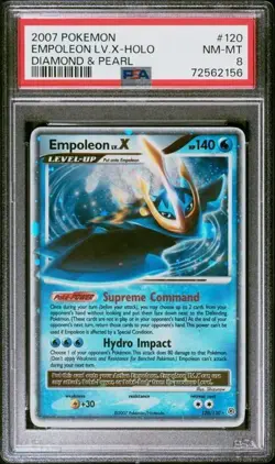 Pokemon 2007 Diamond & Pearl #120 Empoleon LV.X-Holo Diamond & Pearl PSA 8 - Image 1