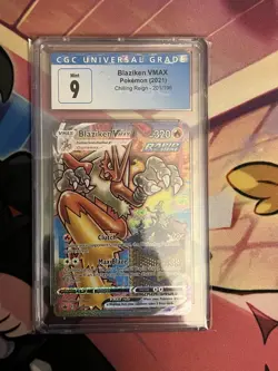 Pokemon Chilling Reign Blaziken VMAX #201/198 Alt Art Secret CGC Blue Label 9 - Image 1