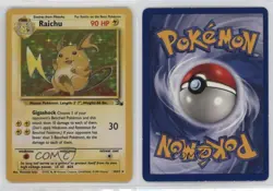 Raichu Holo Pokemon Fossil #14 1999 - Image 3