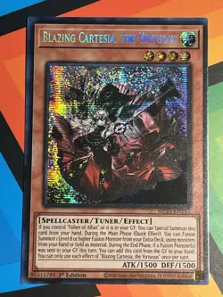 Yugioh! Blazing Cartesia, the Virtuous - MP23-EN162 - Prismatic Secret Rare NM x - Image 1