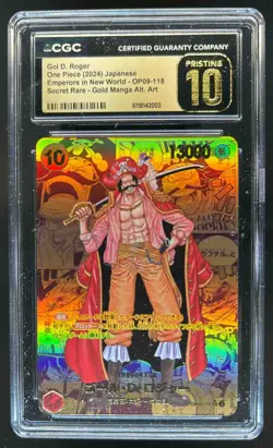 2024 One Piece Japanese Gol D Roger Gold Manga Alt Art #OP09-118 CGC 10 Pristine - Image 1