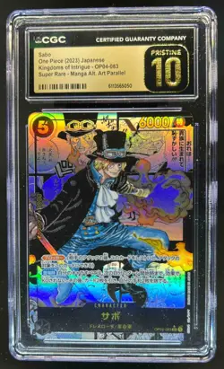 2023 One Piece Japanese Sabo Manga Alt Art #OP04-083 CGC 10 Pristine - Image 1