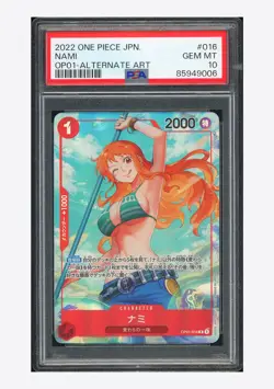One Piece PSA 10 Nami R Alternate Art 2022 OP01-016 OP01 Japanese - Image 1
