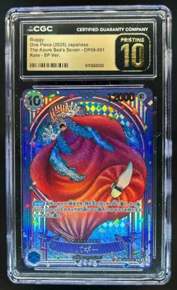 2025 One Piece Japanese Azure Seas Seven Buggy Alt Art #OP09-051 CGC 10 Pristine - Image 1