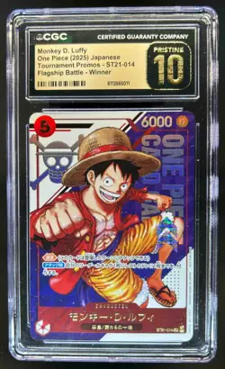2025 One Piece Japan Tournament Winner Monkey D Luffy #ST21-014 CGC 10 Pristine - Image 1