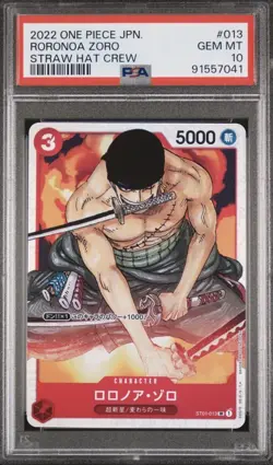 2022 One Piece Japanese RORONOA ZORO Straw Hat Crew PSA 10 - Image 1