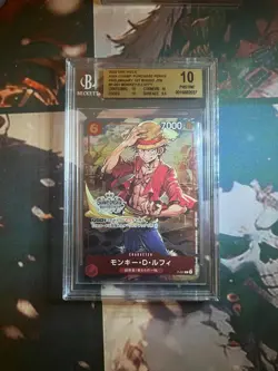 2022 One Piece Japanese Champion Set Purchase Bonus #001 Monkey D Luffy BGS 10 - Image 1