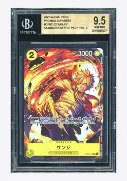 One Piece BGS 9.5 Sanji R Promo 2024 OP03-102 Battle Pack Vol.4 Japanese #1 - Image 1