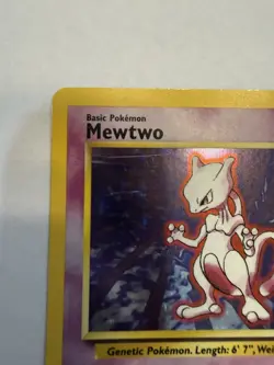 1999 Pokemon Mewtwo 10/102 Base Set Holo Trading Card Game TCG Vintage 10 - Image 2