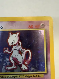 1999 Pokemon Mewtwo 10/102 Base Set Holo Trading Card Game TCG Vintage 10 - Image 3