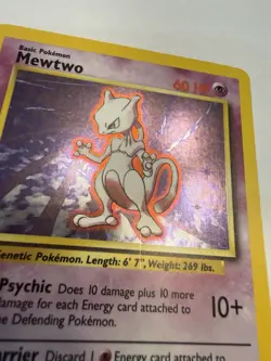 1999 Pokemon Mewtwo 10/102 Base Set Holo Trading Card Game TCG Vintage 10 - Image 5