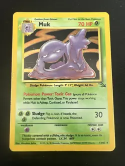 1999 Fossil Vintage Pokemon 2 Card Lot: Holo Muk 13/62 x2 - Image 4