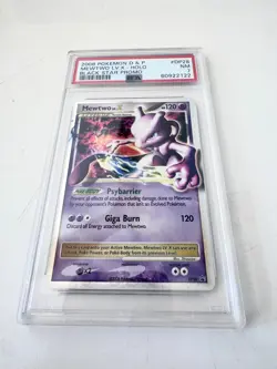 2008 Pokemon D&P Mewtwo Lv.X DP28 Black Star Promo Card - NM - Graded 7 - Image 1