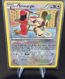 Smeargle 123/162 Pokemon Card XY Breakthrough Rare Reverse Holo Foil TCG - Image 1