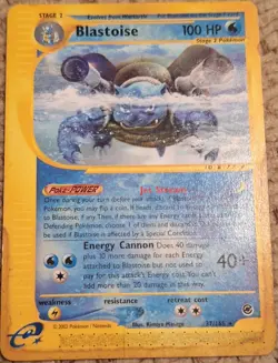 Pokemon TCG Blastoise Expedition Card 37/165 Regular Rare - Image 1