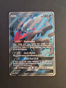 Pokemon Darkrai GX Full Art Card 139/147 Burning Shadows Series - Image 3