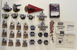 Star Wars PocketModel TCG 28 Ships and 50 Cards Lot - Image 1