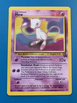 Mew #8 Black Star Promo Rare Vintage Pokemon Card - NM - Image 1