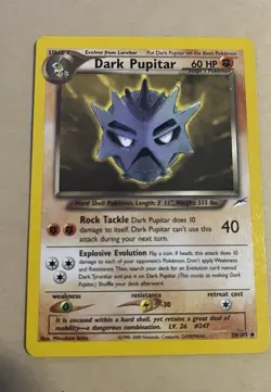Pokemon Card - Dark Pupitar Neo Destiny 38/105 Uncommon 1st Edition - Image 1