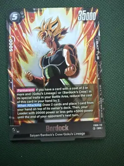 Dragon Ball Bardock Fusion World FB08-112 Super Rare Foil Holo Card English - Image 1