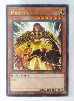 Yugioh Card Majesty's Fiend MGED-EN134 1st Edition Gold Letter Rare NM - Image 1