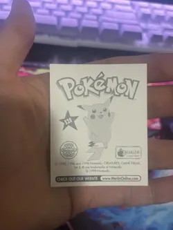 Misty S28 Prism Holo Foil Merlin Sticker Series 1 1999 Pokemon Card NM - Image 4