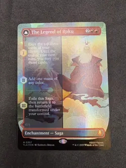 Magic The Gathering FOIL The Legend of Roku (Borderless), Avatar: (TLA) - Image 1