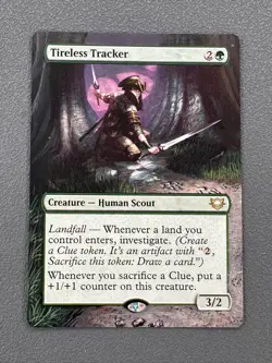 Tireless Tracker MTG Edge of Eternities Commander Hand Painted Full Altered Art - Image 1