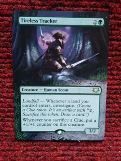 Tireless Tracker MTG Edge of Eternities Commander Hand Painted Full Altered Art - Image 2
