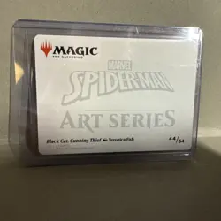 MTG Black Cat Cunning Thief - Gold Signature - Spider-Man Art Series 44/54 - Image 2