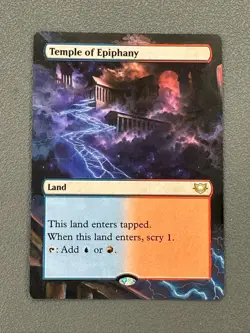 Temple of Epiphany 187 MTG Edge of Eternities Commander Hand Painted Altered Art - Image 1