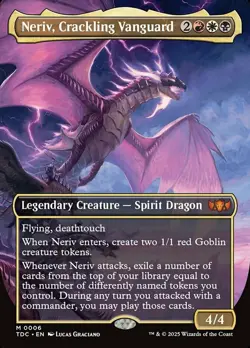 Neriv, Crackling Vanguard - Foil - Borderless NM, English MTG Dragonstorm: Comma - Image 1
