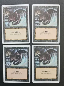 Mtg 4x 💥💥 Dark Ritual 💥💥 Revised Edition NM/LP Magic The Gathering - Image 1