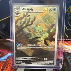 Pokemon TCG Omanyte Full Art Illustration Rare Card 180/165 Scarlet Violet 151 - Image 1