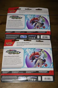 New & Sealed! Pokemon Journey Together SV09 3-Pack Blister Set of 2 - Image 2