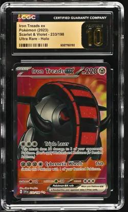 Pokemon 2023 Iron Treads ex JPN Scarlet & Violet 233/198 CGC PRISTINE 10 - Image 1
