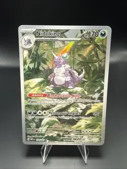Pokemon TCG 151 Nidoking 174/165 SiR Illustration Rare Full Art Scarlet Violet - Image 1