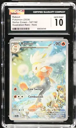 Pokemon 2024 Raboot Stellar Crown 147/142 CGC 10 - Image 1