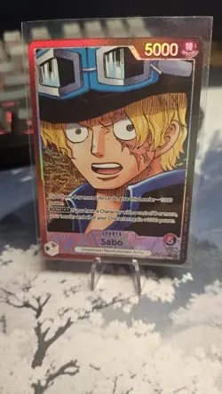 One Piece TCG OP13-004 Sabo Alt Art Leader English - Image 1