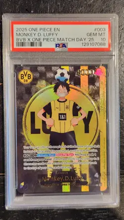 One Piece PSA 10 Monkey D Luffy L Promo 2025 ST13-003 BVB X One Piece English - Image 1