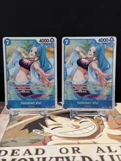 One Piece CCG Nefeltari Vivi EB04-025 SR (Lot Of 2) - Image 1