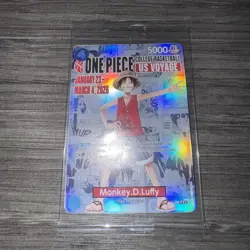 Monkey D Luffy (College Basketball US Voyage) One Piece Promotion Card Sealed - Image 1