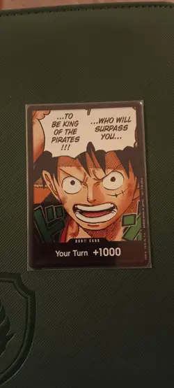 One Piece TCG Monkey D. Luffy 1st Anniversary DON!! Eng Foil Card - Image 1