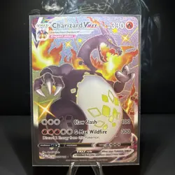 Pokemon TCG Charizard VMAX Holo Ultra Rare Card Shining Fates SV107/SV122 - Image 1