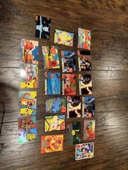 Pokemon VTG TOPPS 21 card lot WOTC cards Holo , Regular , Stickers Mixed LOT - Image 1