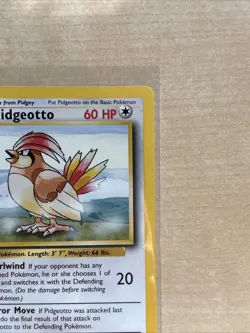Pokemon TCG Pidgeotto Base Set, Unlimited Rare Card 22/102 LP / NM Condition - Image 3