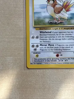 Pokemon TCG Pidgeotto Base Set, Unlimited Rare Card 22/102 LP / NM Condition - Image 5