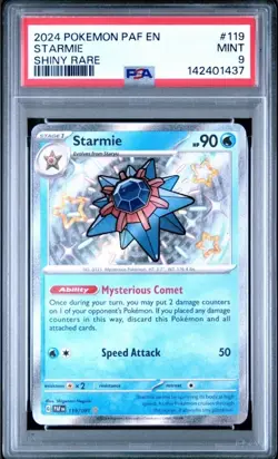 Pokemon Card Starmie Shiny Holo Rare PSA 9 Mint, Paldean Fates #119, 2024 - Image 1